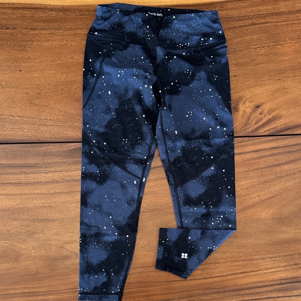 Sweaty Betty Starry Night Leggings - Black and Blue